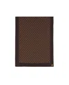 Balmain Monogram-pattern Fine-knit Scarf In Black