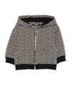 Balmain Monogram-pattern Hoodie In Black