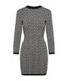 Balmain Monogram Jacquard Dress In Black