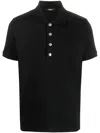 Balmain Monogram Short-sleeved Polo T-shirt In Black