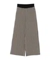 Balmain Monogram-pattern Trousers In Brown