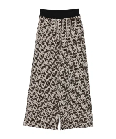 BALMAIN MONOGRAM-LABYRINTH TROUSERS