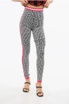 Balmain Monogram Patterned Knitted Leggings In Black