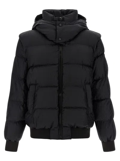 Balmain Monogram Pb Labirinto Down Jacket In Black