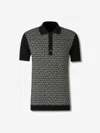 Balmain Monogram Pattern Polo With Classic Collar