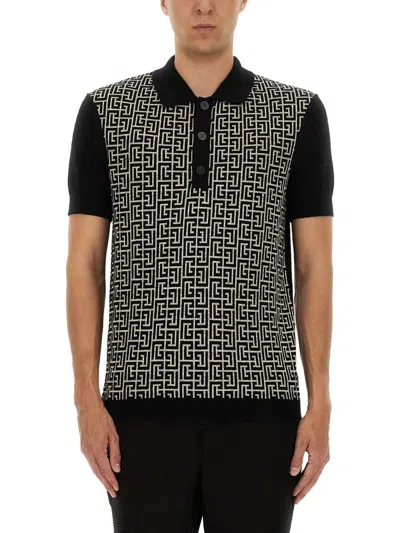 BALMAIN BALMAIN MONOGRAM POLO