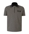 Balmain Labyrinth Polo Shirt With Jacquard Effect In Black