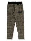 Balmain Monogram-print Leggings In Neutrals