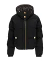 Balmain Mini Monogram Down Jacket In Black