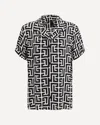 Balmain Monogram Printed Short-sleeved Shirt In Multi