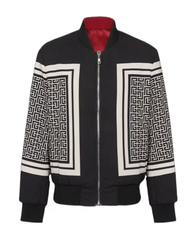 BALMAIN BALMAIN REVERSIBLE MONOGRAM BOMBER JACKET