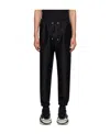 Balmain Drawstring Tapered Track Pants In Black