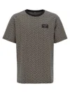 Balmain Monogram Print T-shirt In Multi