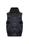 Balmain Monogram Printed Hooded Vest In Black