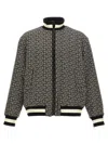 Balmain Black Monogram Reversible Bomber Jacket