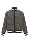 Balmain Black Monogram Reversible Bomber Jacket