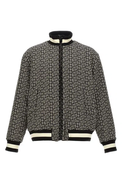 BALMAIN BALMAIN 'MONOGRAM' REVERSIBLE BOMBER JACKET