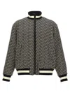 Balmain Black Monogram Reversible Bomber Jacket