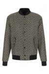 Balmain Monogram Reversible Bomber Jacket In Black