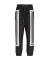 Balmain Monogram-scarf Drawstring Track Pants In Black
