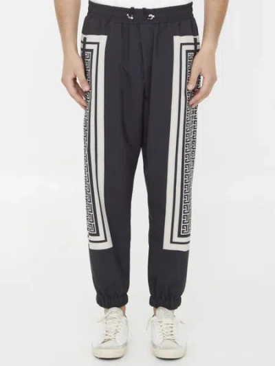 BALMAIN BALMAIN MONOGRAM SCARF TRACK PANTS