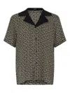 Balmain Men Monogram Shirt In Black