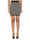 Balmain Black Viscose Skirt
