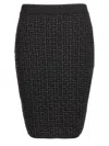 Balmain Women's Monogram Glitter Midi Skirt