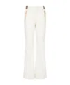 Balmain Monogram-stripes Ski Trousers In White