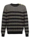 Balmain Pb Labyrinth Ribbed Jumper