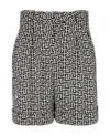 Balmain Monogram Tailored Shorts In Black