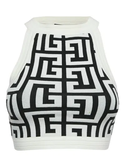 Pre-owned Balmain Monogram Tank Top