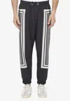 Balmain Monogram Joggers In Black