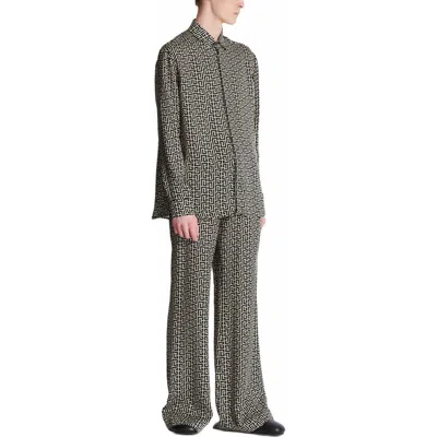 Balmain Monogrammed Flowing Shirt