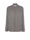 Balmain Geometric Pattern Long Sleeves Shirt In Brown