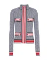 Balmain Monogrammed Knit Jacket In Multi
