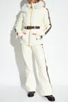 Balmain Monogram-stripes Ski Trousers In Cream