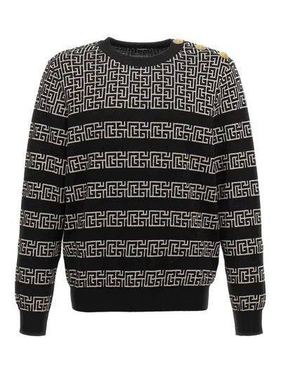 BALMAIN MONOGRAMMED  SWEATER