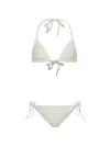Balmain Monogram-pattern Bikini In White