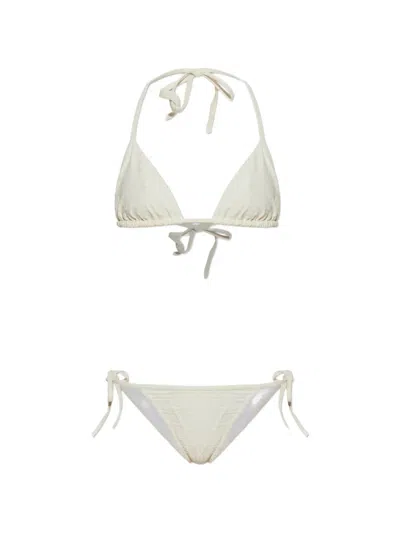Balmain Monogram-pattern Bikini In White