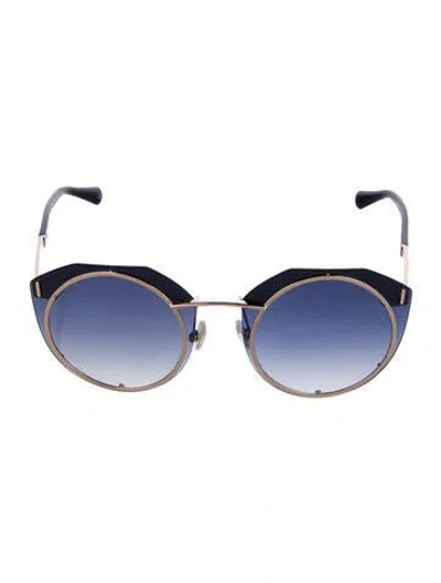 Pre-owned Balmain Monture Round Sunglasses In Multi