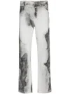 Balmain Regular-fit Denim Jeans With Moon Print In White