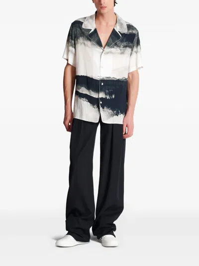 Balmain Moon Print Pyjama Shirt In Multi