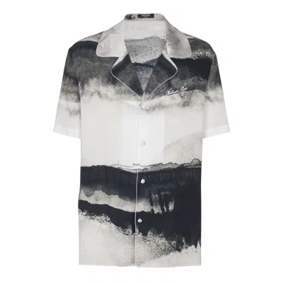 Balmain Moon Print Pyjama Shirt In Multi