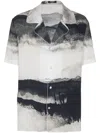 Balmain Moon Print Buttoned Shirt In White