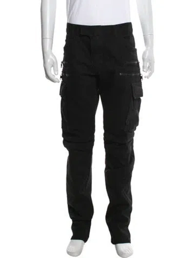 Pre-owned Balmain Moto Jeans In Black
