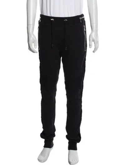Pre-owned Balmain Moto Pants In Black