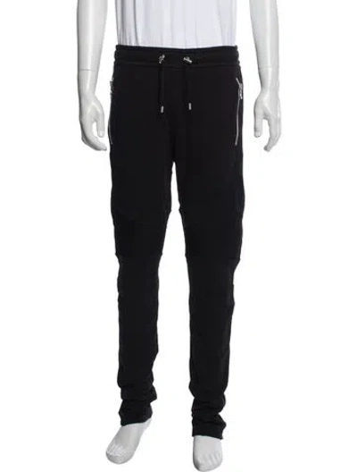 Pre-owned Balmain Moto Pants In Black