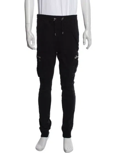 Pre-owned Balmain Moto Pants In Black