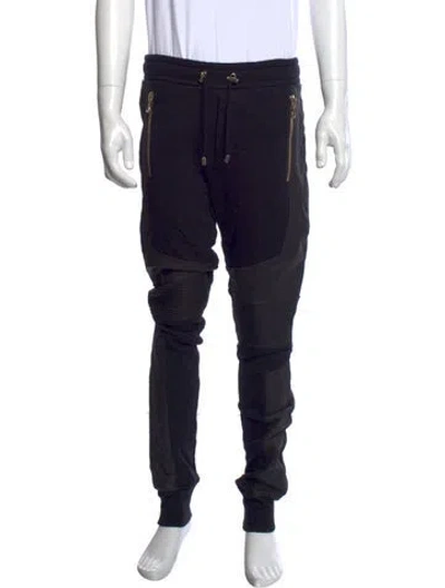 Pre-owned Balmain Moto Pants In Black